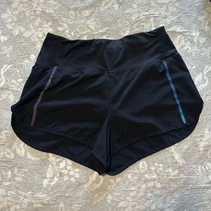 Spyder High Rise Athletic Shorts with Reflective Stripe